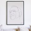 Poster Lijnportret – Johan Cruijff - Afbeelding 2