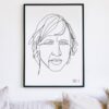 Poster Lijnportret – Johan Cruijff "jong" - Afbeelding 3