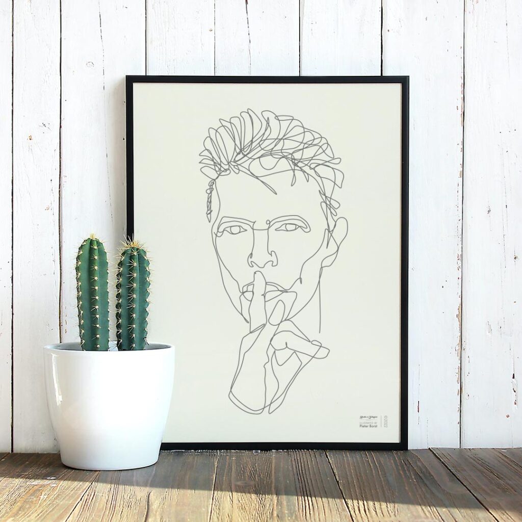 Poster Lijnportret – David Bowie