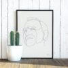 Poster Lijnportret – Johan Cruijff