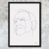 Poster Lijnportret – Johan Cruijff - Afbeelding 3