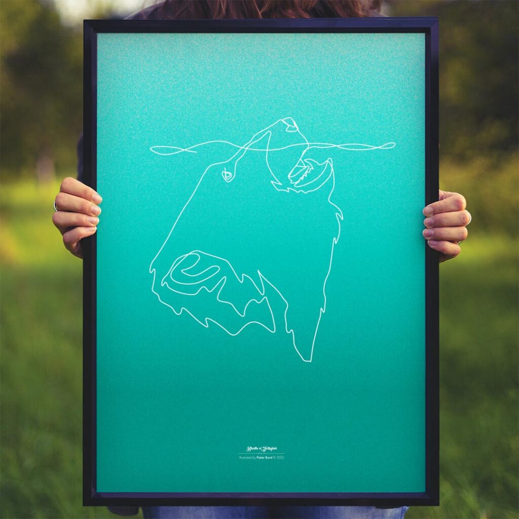 Poster Lijnportret – IceBerg