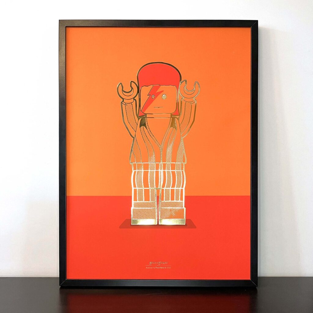 Poster Yellowbastard Ziggy Stardust gold edition David Bowie