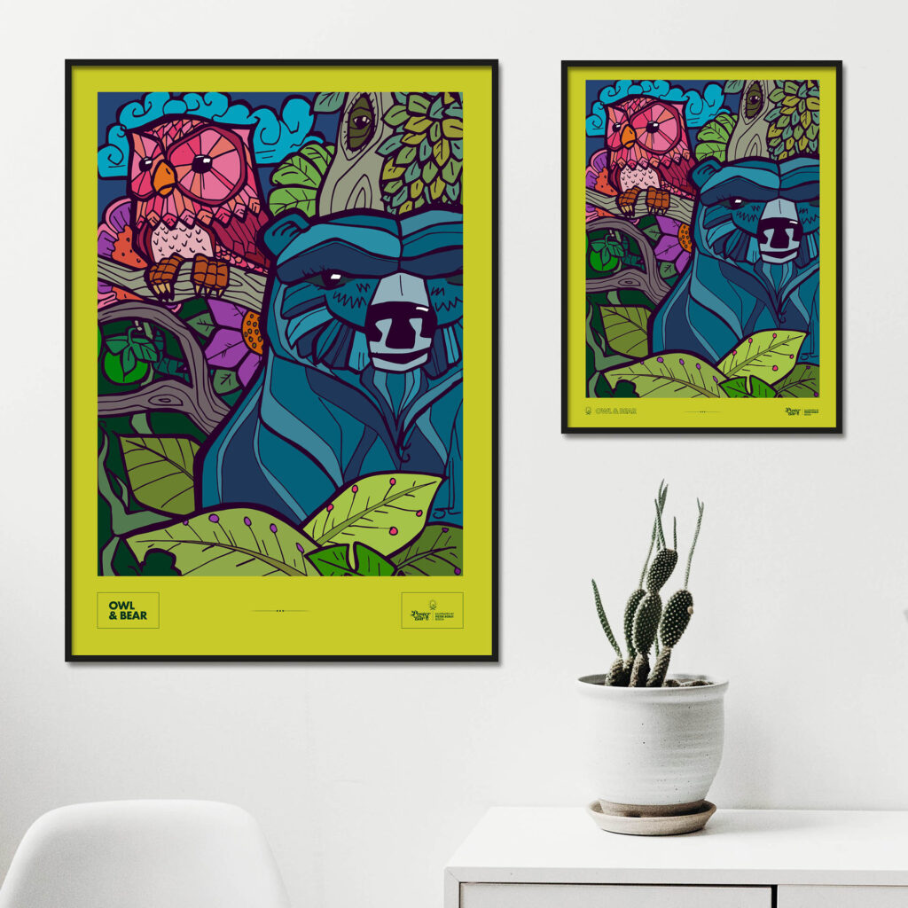 Poster Owl & Bear
