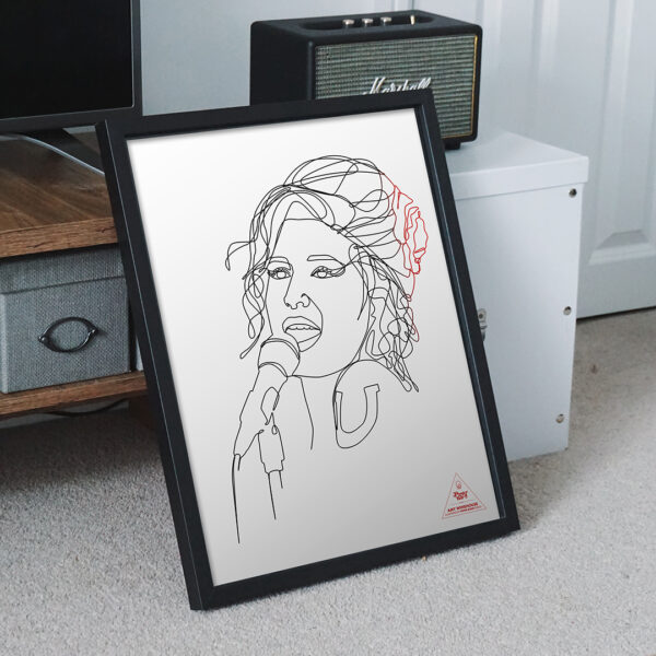 Lijnportret Amy Winehouse - Afbeelding 6