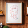 Lijnportret Smiling Elvis Presley - Afbeelding 4