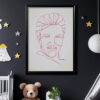 Lijnportret Smiling Elvis Presley